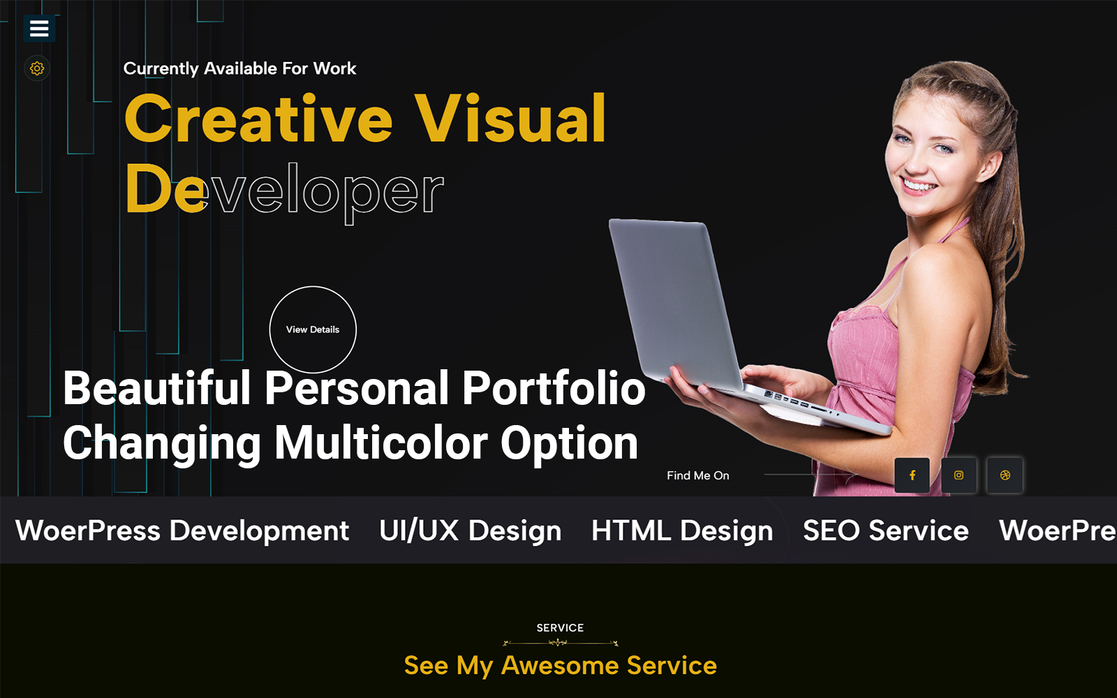 PortfolioX - Personal Portfolio Website Template