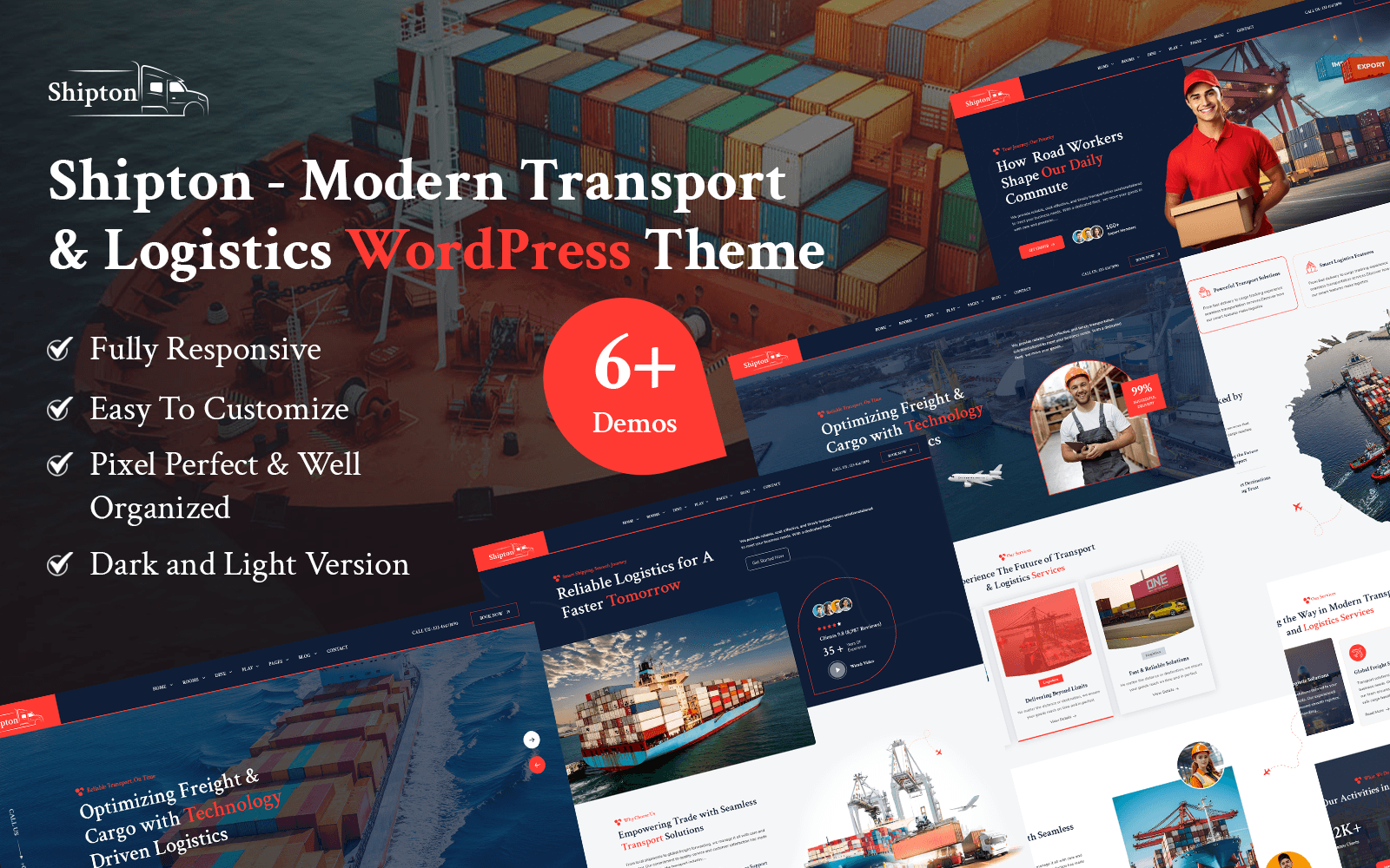 Shipping, Cargo, Transport & Logistic Services WordPress Theme.