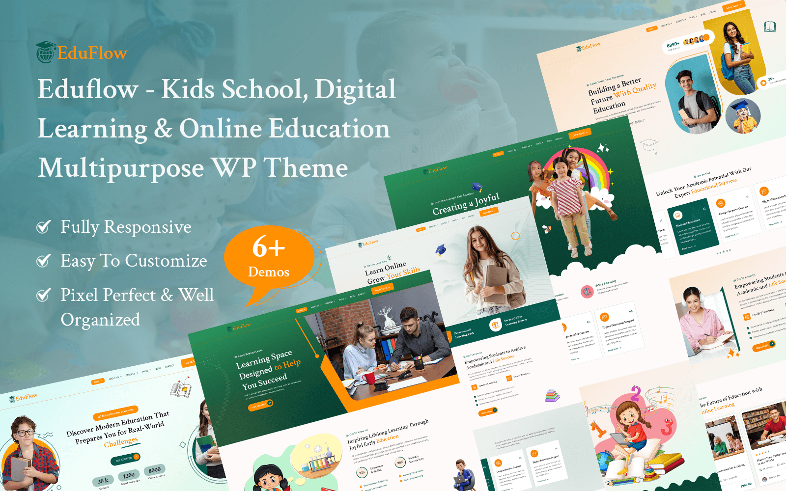 Kindergarten, School & Online Learning WordPress Theme.